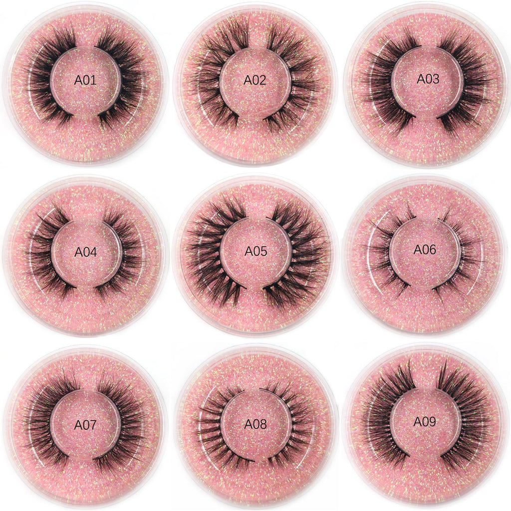 U-Hotmi Wholesale Fales Eyelashes – Mink Lashes Thick 5D Volume Natural Fake Lashes Pack (50 Pairs)