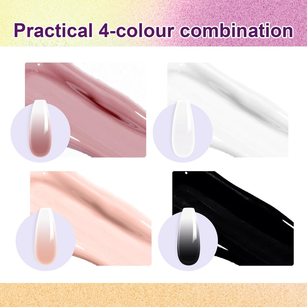U-Shinein Gradient Painting Gel Set – 9-Color Ombre Gel Polishes for Nail Art, Soak-Off UV DIY