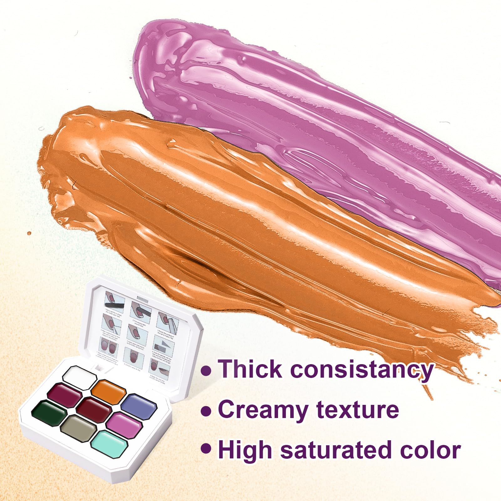 U-Shinein Gradient Painting Gel – 9-Color Ombre Gel Set for Nail Art & DIY Manicures