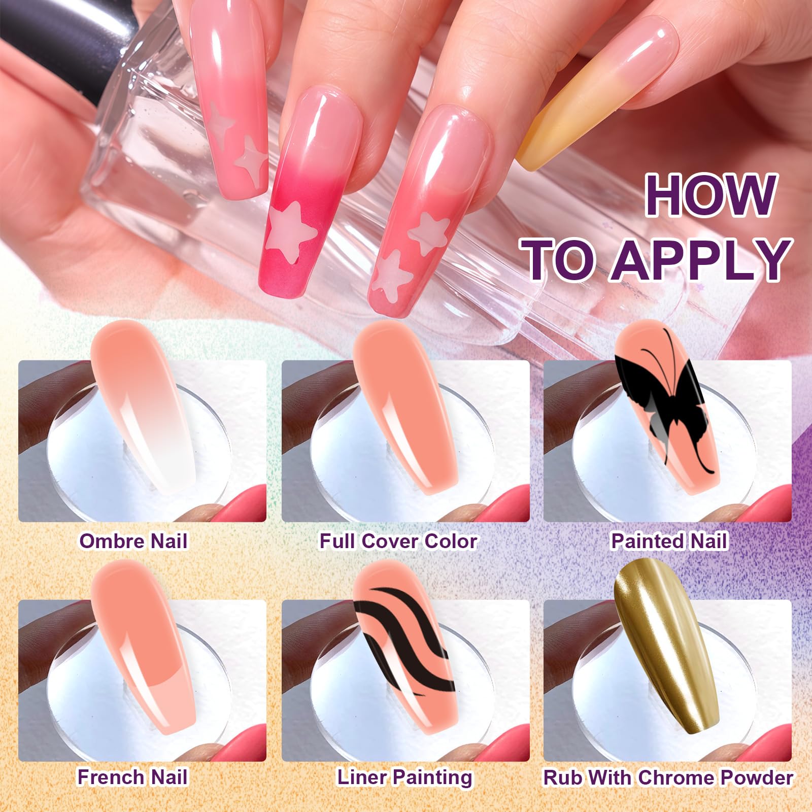 U-Shinein Gradient Painting Gel – 9-Color Ombre Gel Nail Polish Set