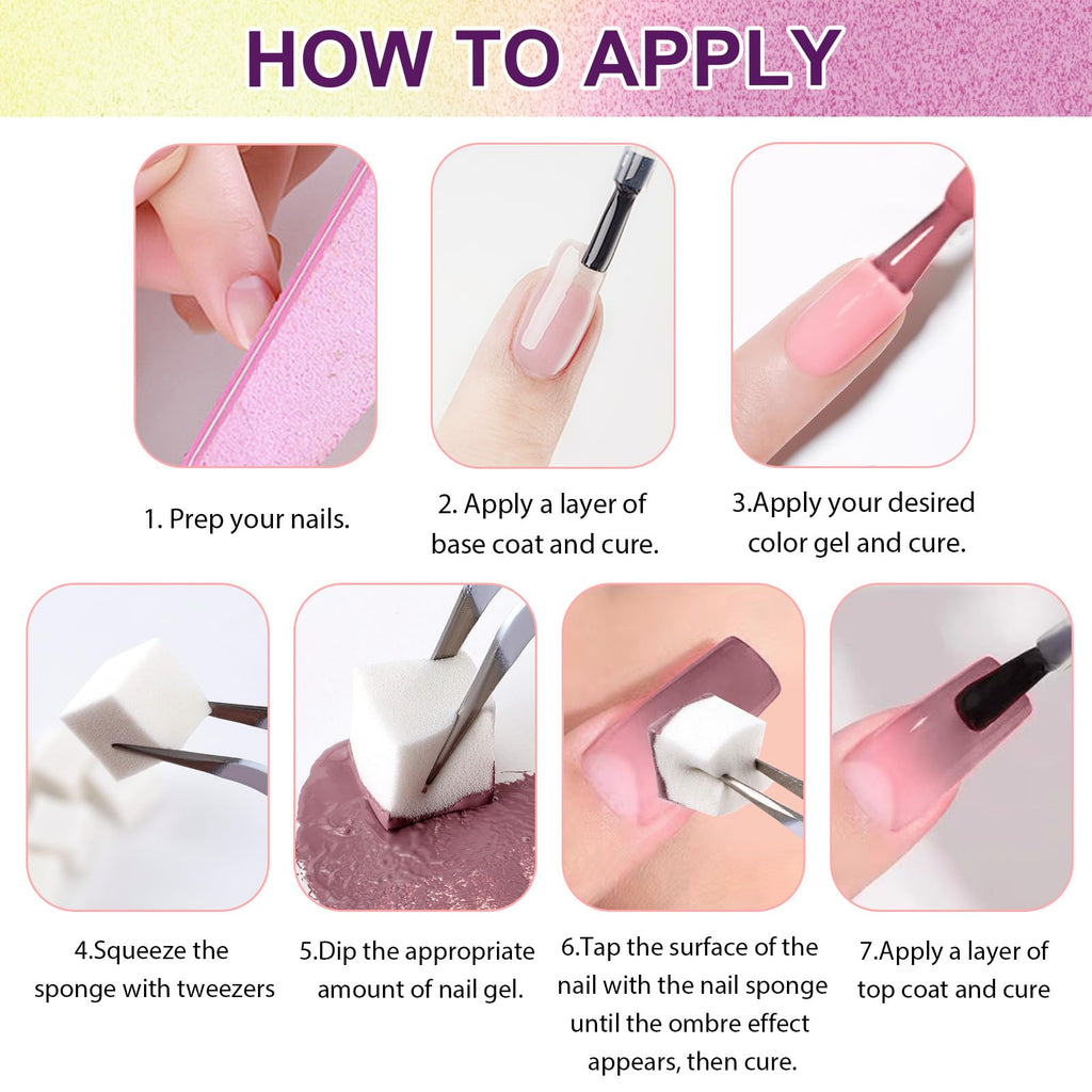 U-Shinein Gradient Painting Gel – 9-Color Ombre Nail Art Kit