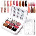 U-Shinein Gradient Painting Gel: 9-Color Ombre Nail Kit for Nude Pink Nails