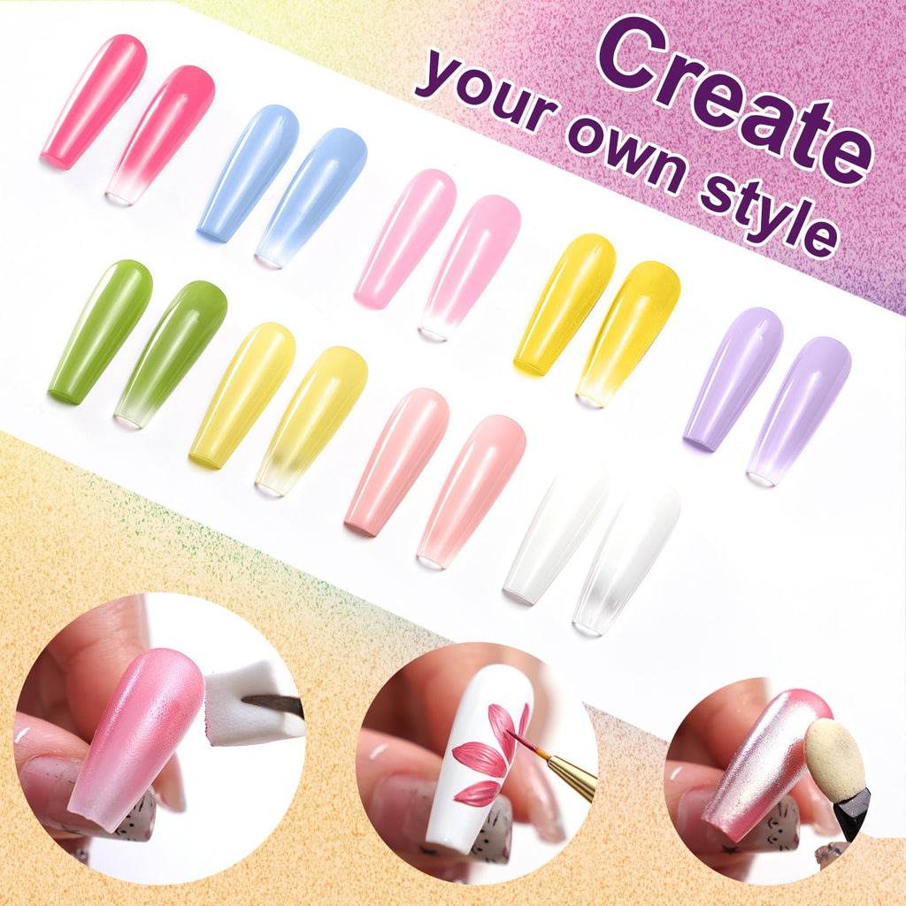 U-Shinein Gradient Painting Gel — 9-Color Ombre Gel Nail Polish Set for Nail Art