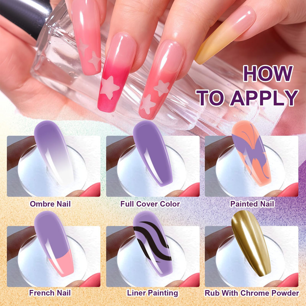 U-Shinein Gradient Painting Gel — 9-Color Ombre Nail Kit for Vibrant Designs