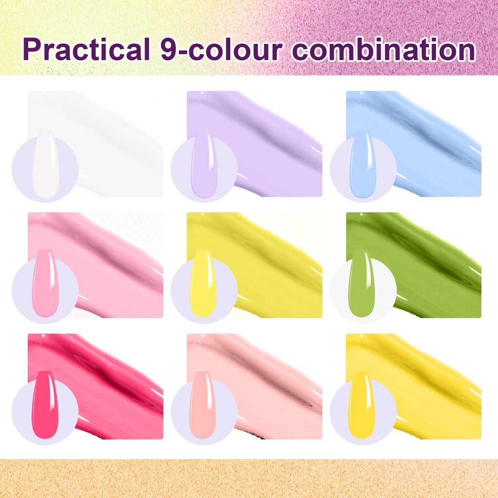 U-Shinein Gradient Painting Gel — 9-Color Ombre Gel Nail Polish Set for Nail Art
