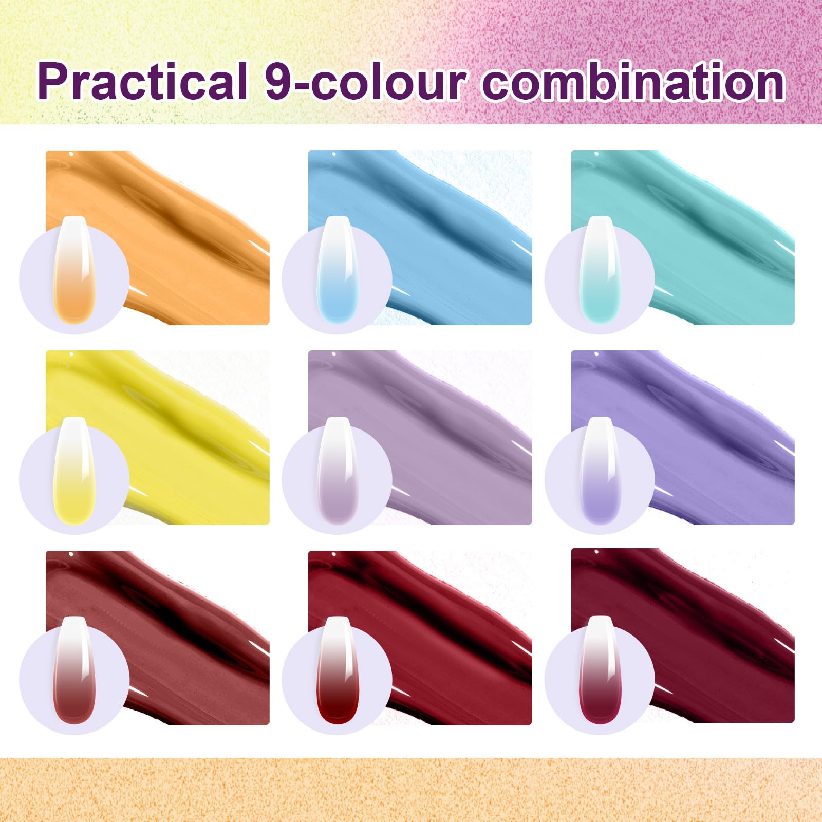 U-Shinein Gradient Painting Gel — 9-Color Ombre Gel Nail Polish Kit
