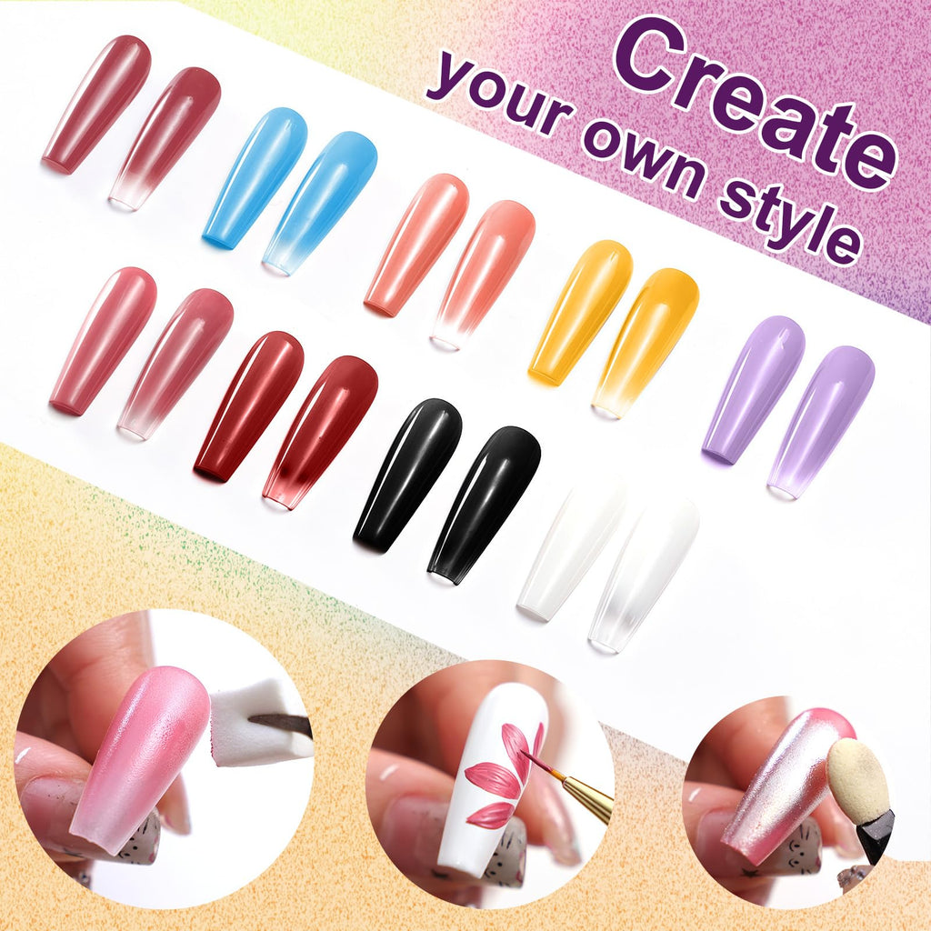 U-Shinein Gradient Painting Gel – 9-Color Ombre Gel Nail Polish for Gradient Nails, French Manicure, Soak-Off UV, DIY Home Salon
