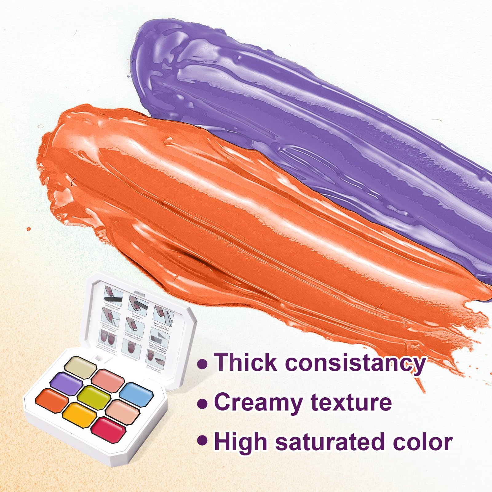 U-Shinein Gradient Painting Gel – 9-Color Ombre Gel Nail Polish Set for DIY Nail Art