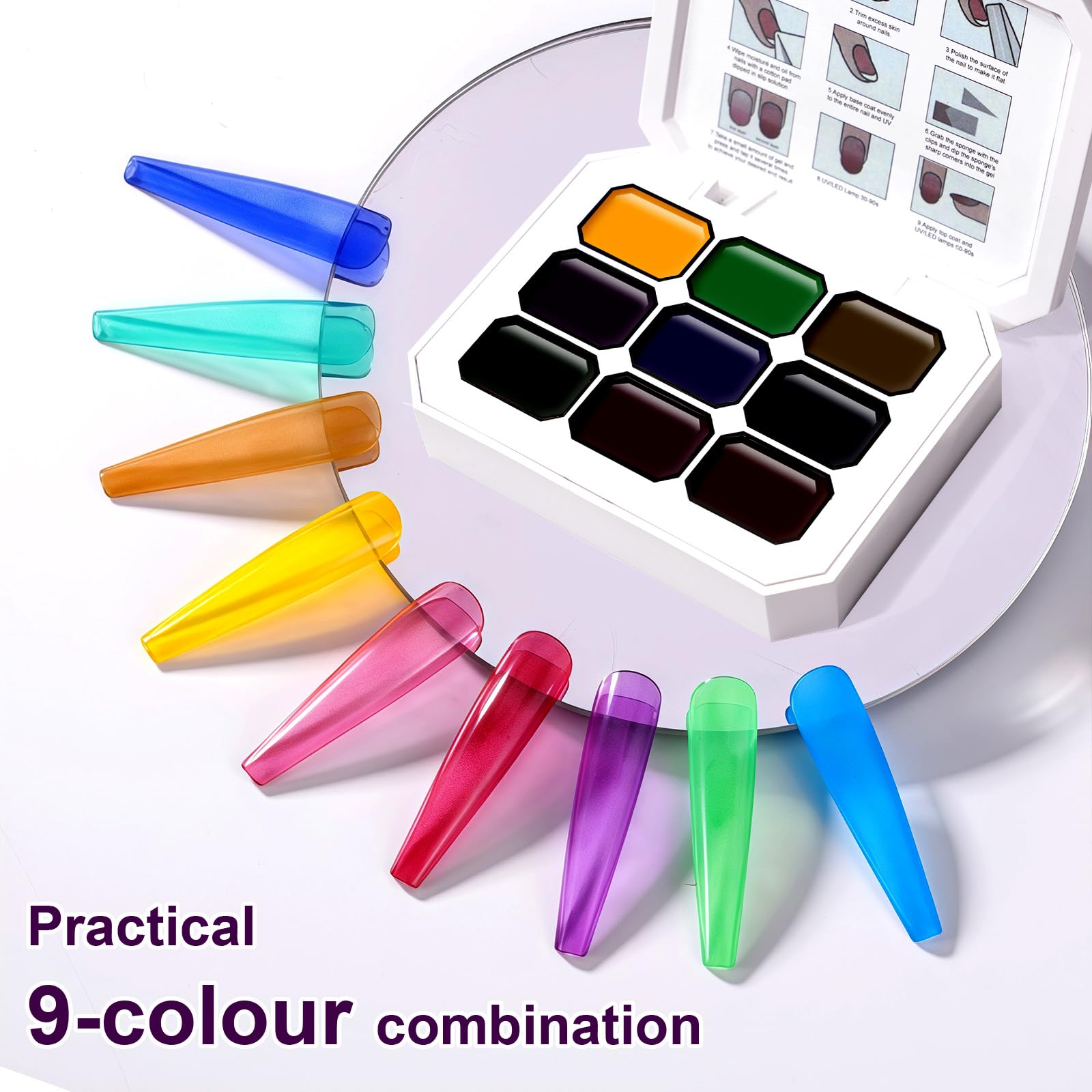U-Shinein Gradient Painting Gel – 9-Color Ombre Gel Nail Polish Set for French Nails & Nail Art