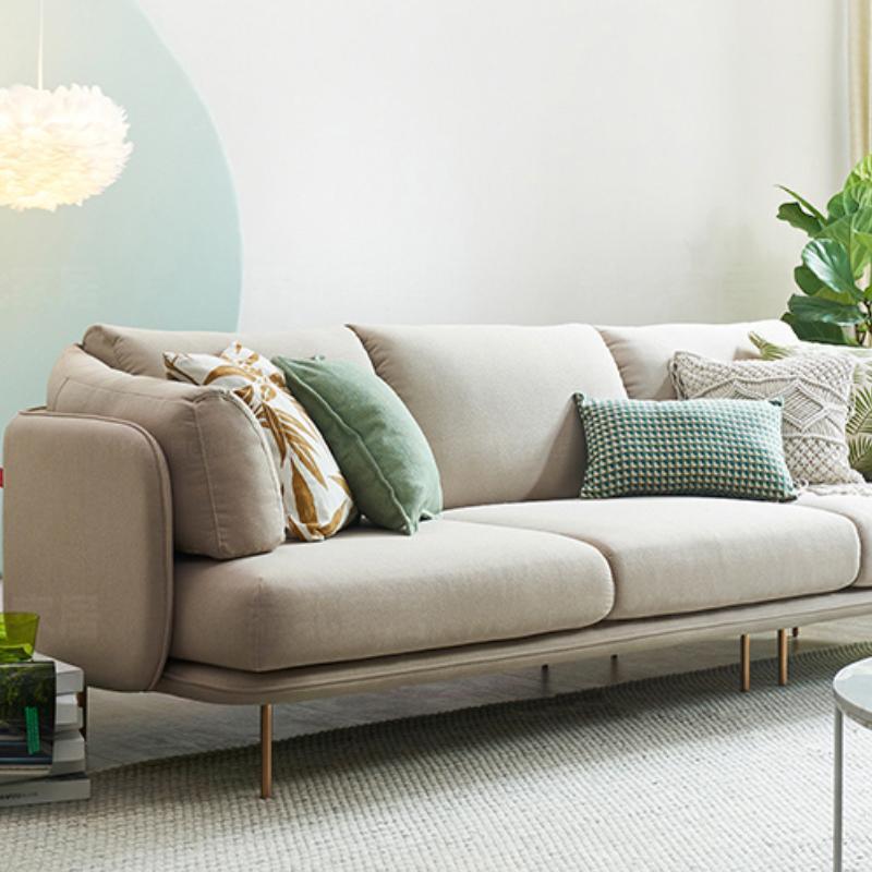 U182 Two Seater, Three Seater, Modular Sofa, Off-White Cotton Linen