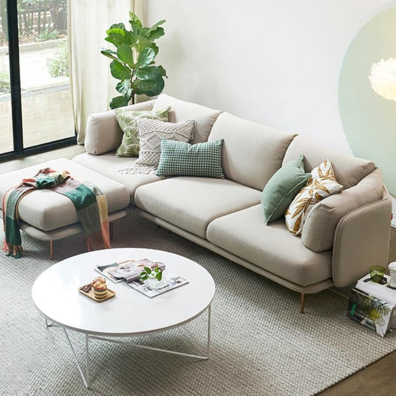U182 Two Seater, Three Seater, Modular Sofa, Off-White Cotton Linen