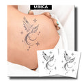 UBICA Semi Permanent Tattoos - 2 Sheets, Waterproof Realistic Back/Arm Designs, Develops in 48H