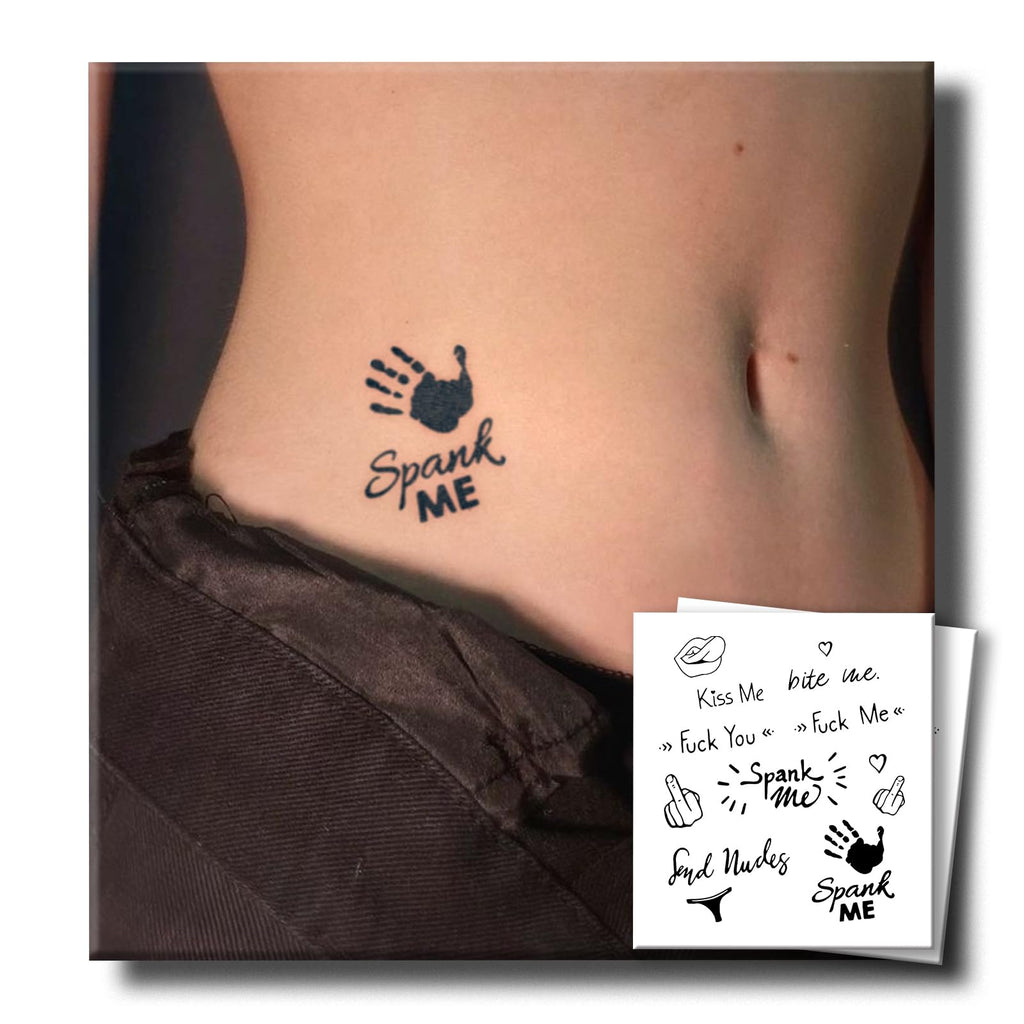 UBICA 2 Sheets Semi Permanent Tattoo – Spank Me (7-15 Days) Water-Resistant & Skin-Friendly