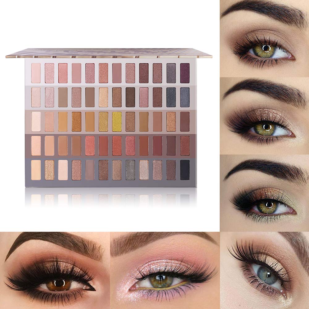 UCANBE Luxury Gathering Neutral Eyeshadow Palette - 60 Shades Matte Satin Pearl Metal