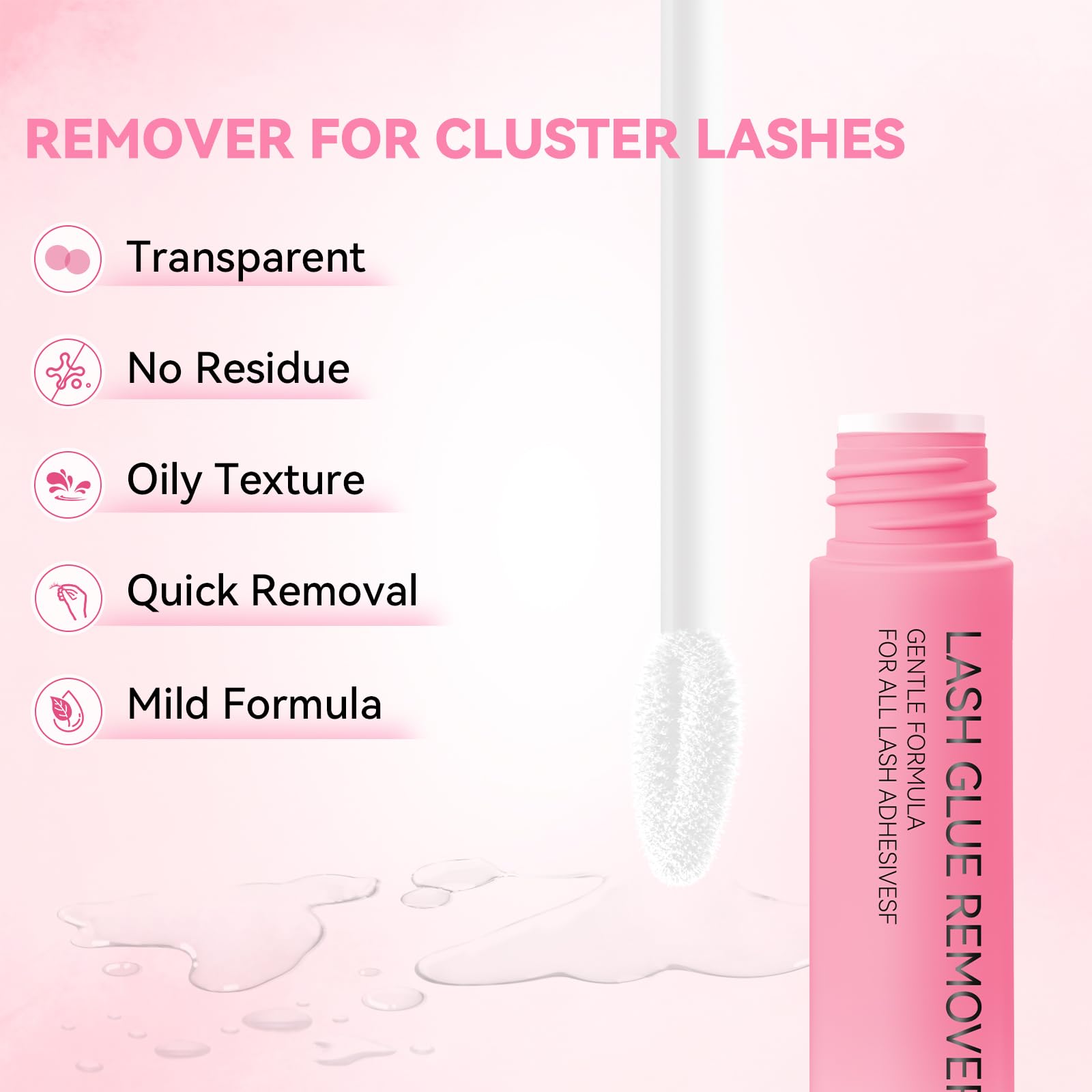 UCOOLME Lash Glue Remover for False Lashes – Gentle Formula, Leak-Proof Cap, 5ml