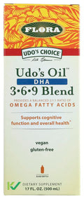 Udo's Choice DHA Oil Blend 17oz – Vegetarian Algae DHA, Omega 3-6-9