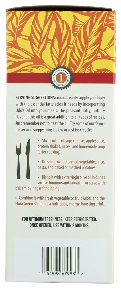 Udo's Choice DHA Oil Blend 17oz – Vegetarian Algae DHA, Omega 3-6-9