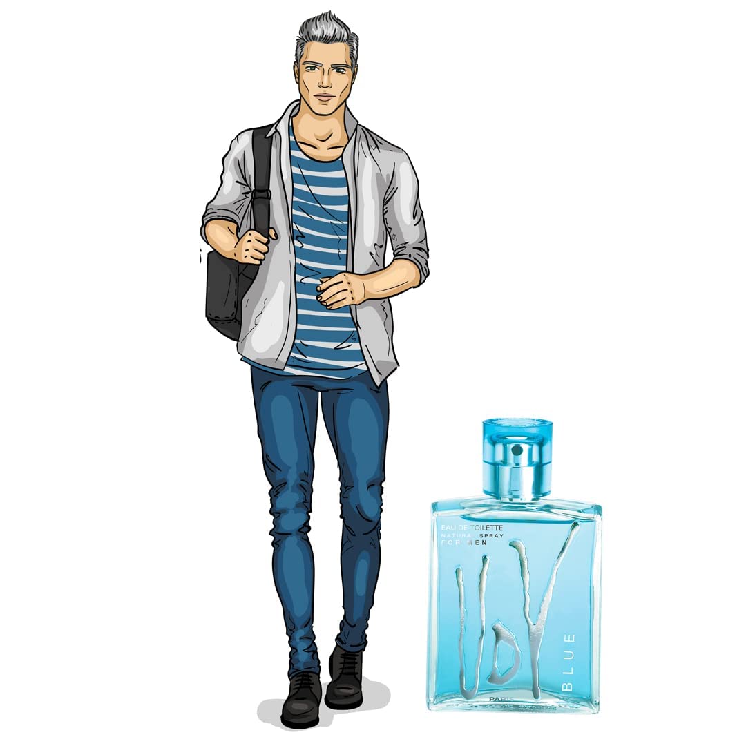 UDV Blue by Ulric de Varens for Men – Eau de Toilette Spray, 3.4 oz