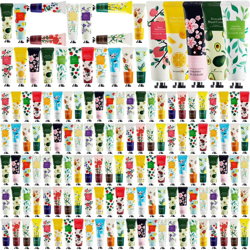 UHBYJM 100-Pack Hand Cream Gift Set – 20 Fragrances, Travel Size Moisturizers