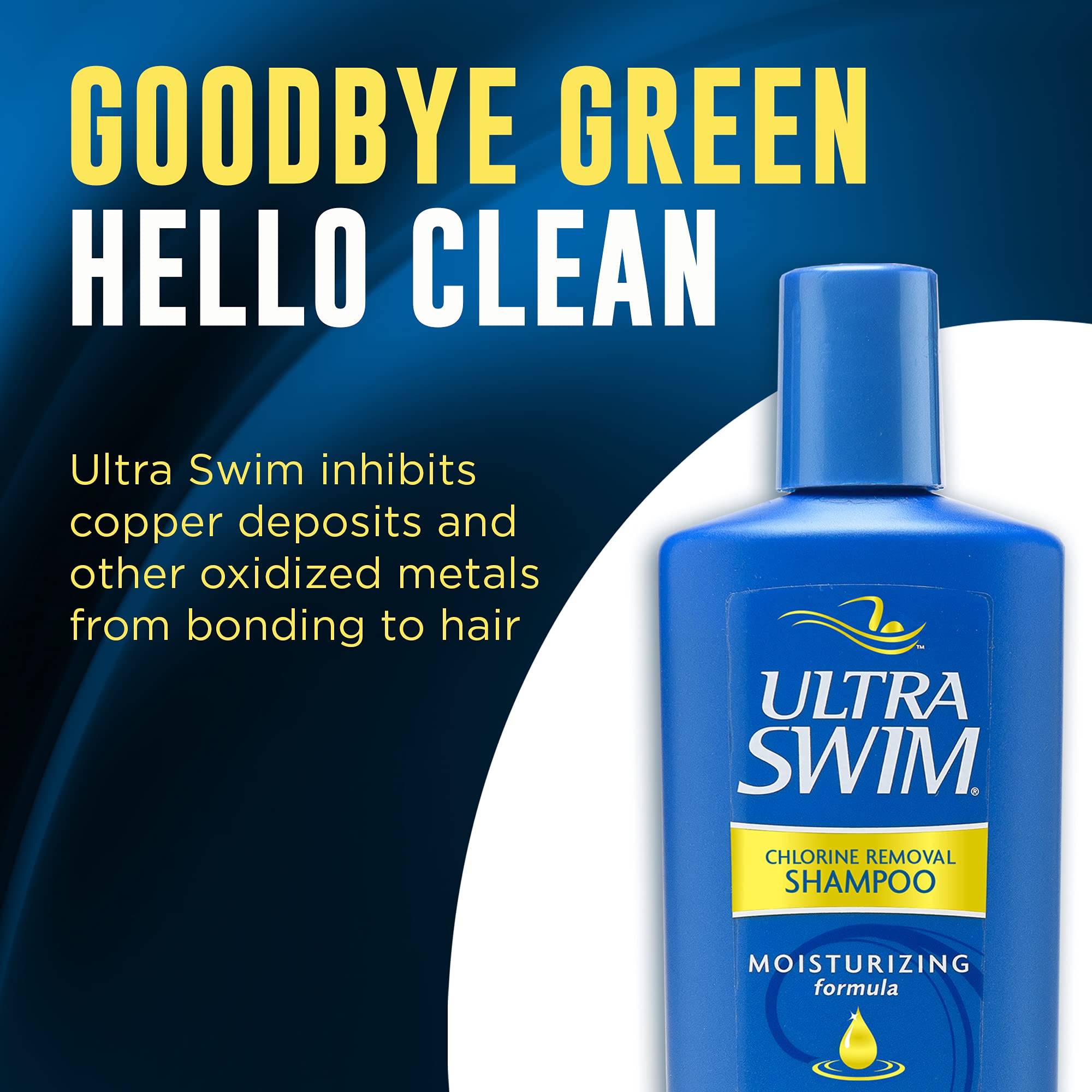 UltraSwim Chlorine-Removal Shampoo, 7 oz – Pack of 6 | Gentle, Moisture-Restoring Cleanse
