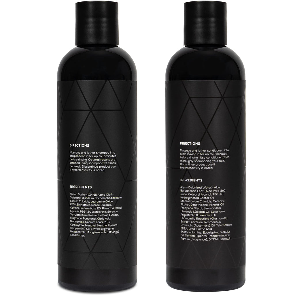 Ultrax Labs Hair Surge Shampoo + Hair Solaye Conditioner Bundle – Thickens Hair, Reduces Breakage, Supports Growth (8 fl oz Each) | For Men & Women
