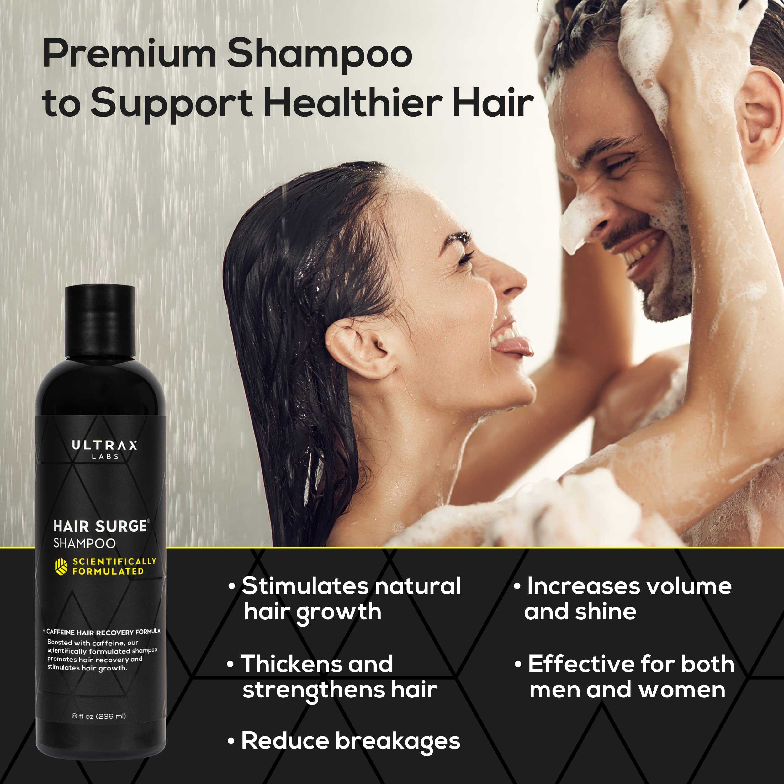 Ultrax Labs Hair Surge Hair Growth Shampoo for Thinning Hair — 8 oz, 2 Pack