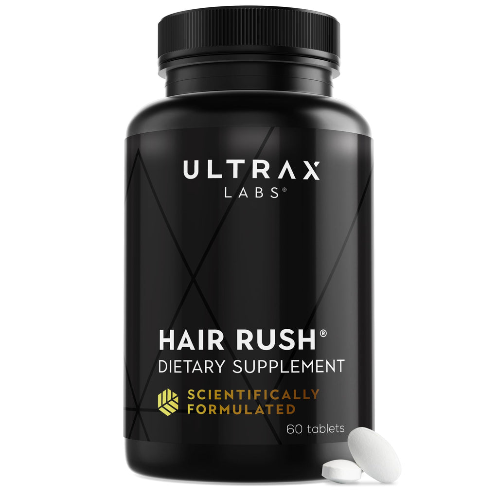 Ultrax Labs Hair Rush | Maxx Hair Growth & Anti Hair Loss Nutrient Solubilized Keratin Vitamin Supplement, 60 Tablets