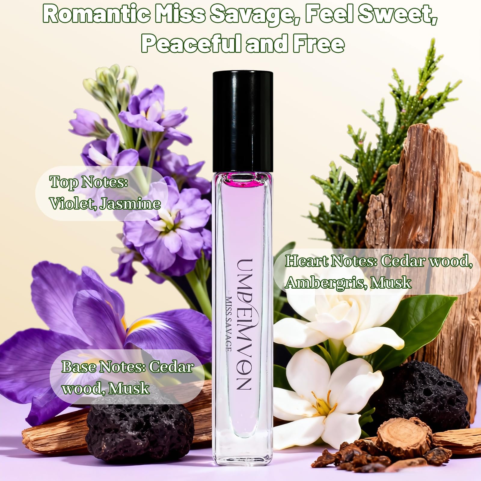 Umpeimvon Marshmallow Blush Perfume Oils for Women | Roll-On, Travel Size 0.33 fl oz