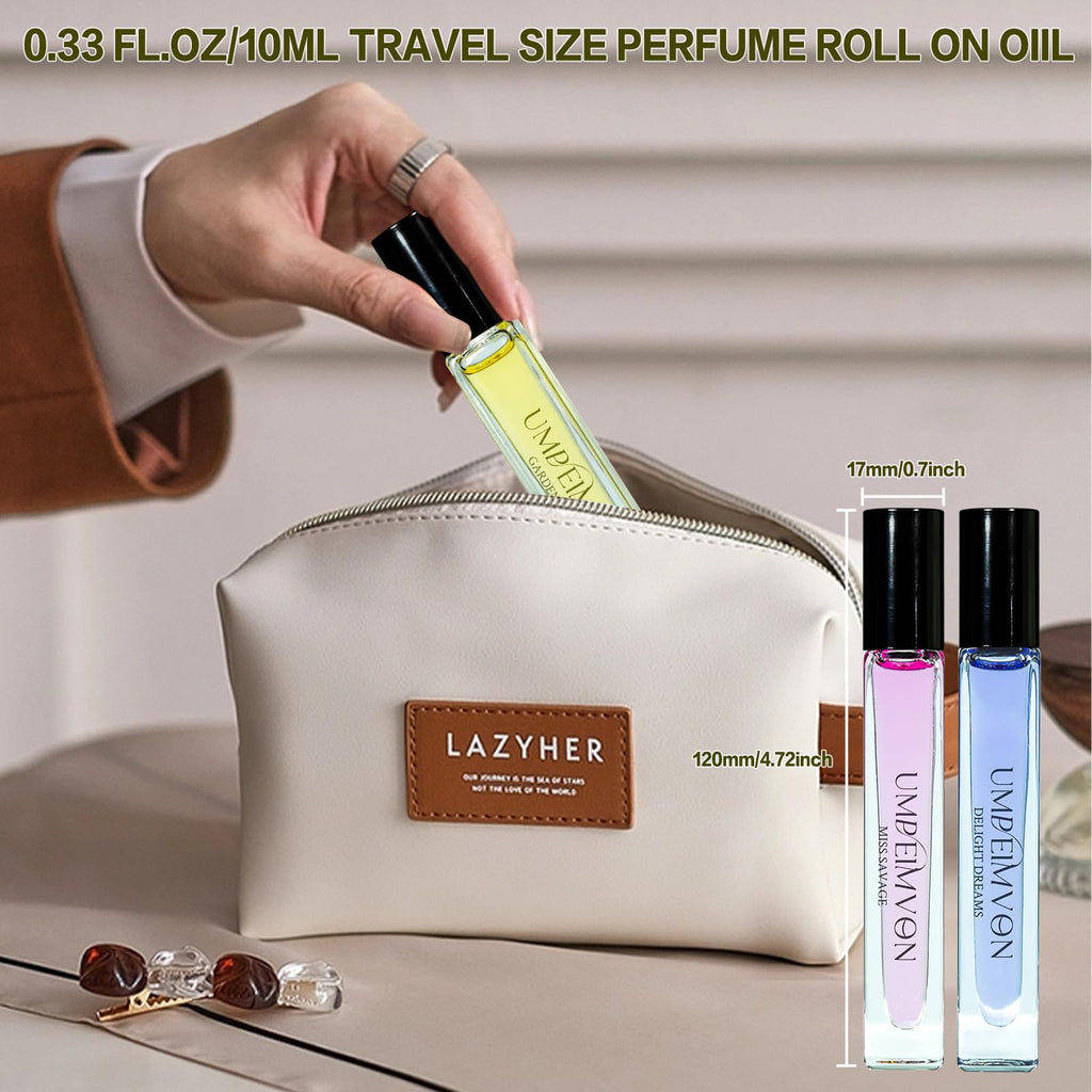Umpeimvon 3-Piece Roll-On Perfume Oils for Women – Long-Lasting Fragrances, Travel Size 0.33 fl oz
