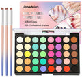 Unbednigt 40 Colors Nail Pigment Powder – Neon Shades, 3 Brushes & Gradient Nail Art