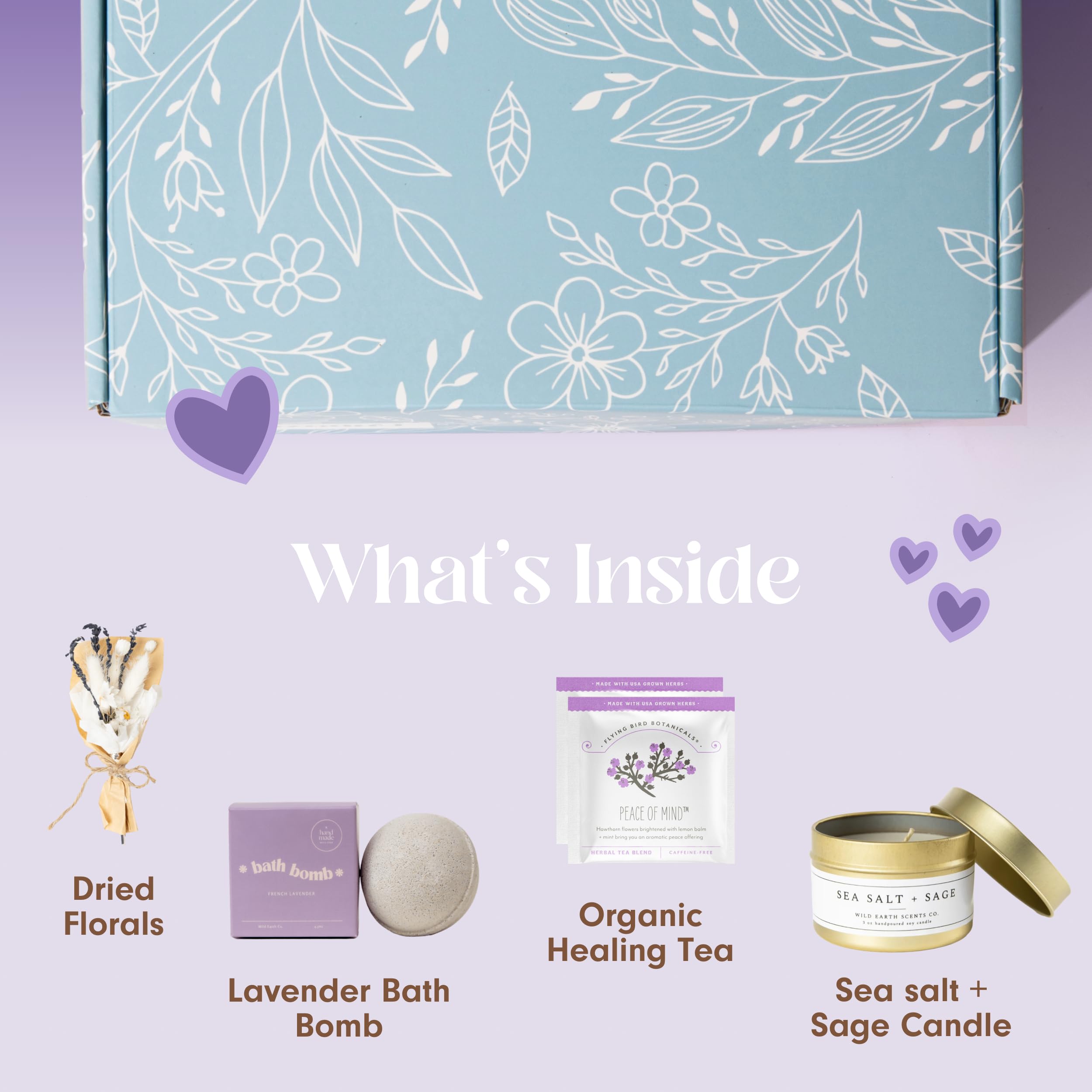 Unboxme Gifts Mini Lavender Spa Gift Set | Relaxation Gift Basket