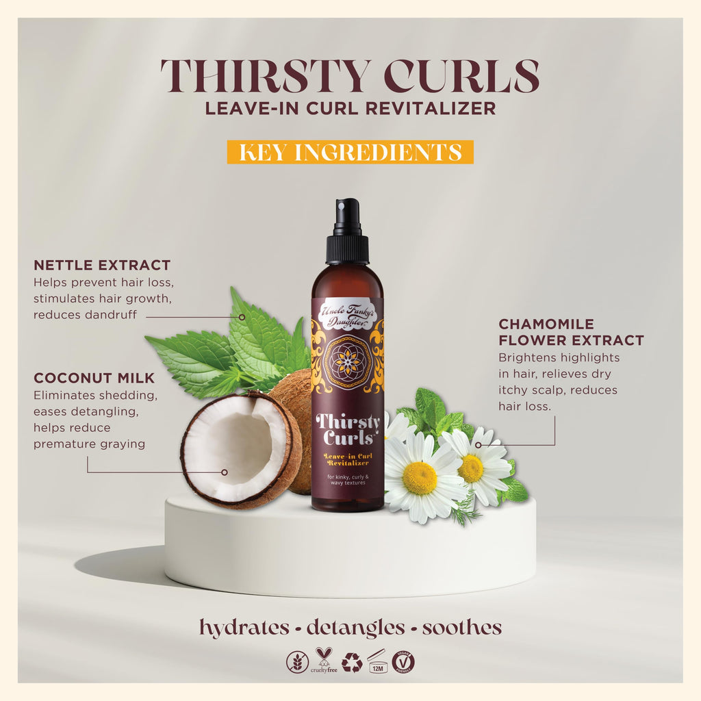 Uncle Funky's Daughter Thirsty Curls – Hydrating Curl Moisturizer for Defined Curls