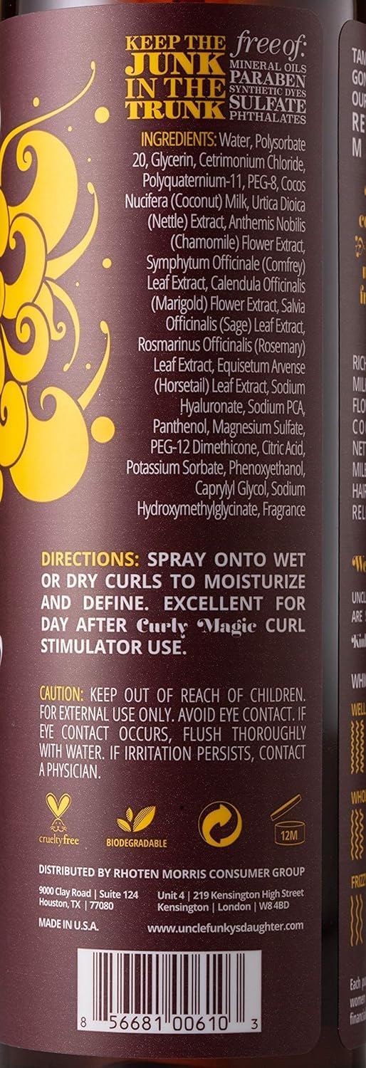 Uncle Funky's Daughter Thirsty Curls Leave-In Curl Revitalizer – Hydration & Curl Definition