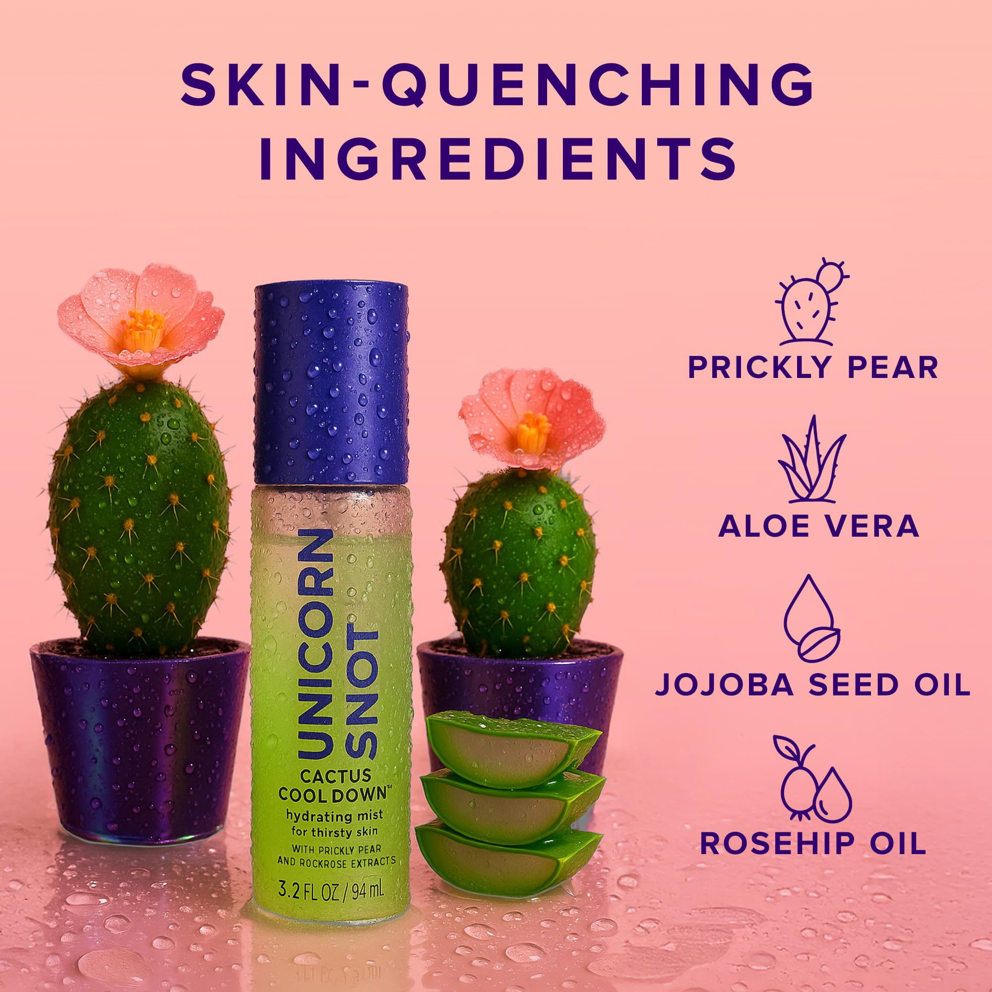 Unicorn Snot Cactus Cool Down After Sun – Hydrating Mist, Primer & Blue Light Shield