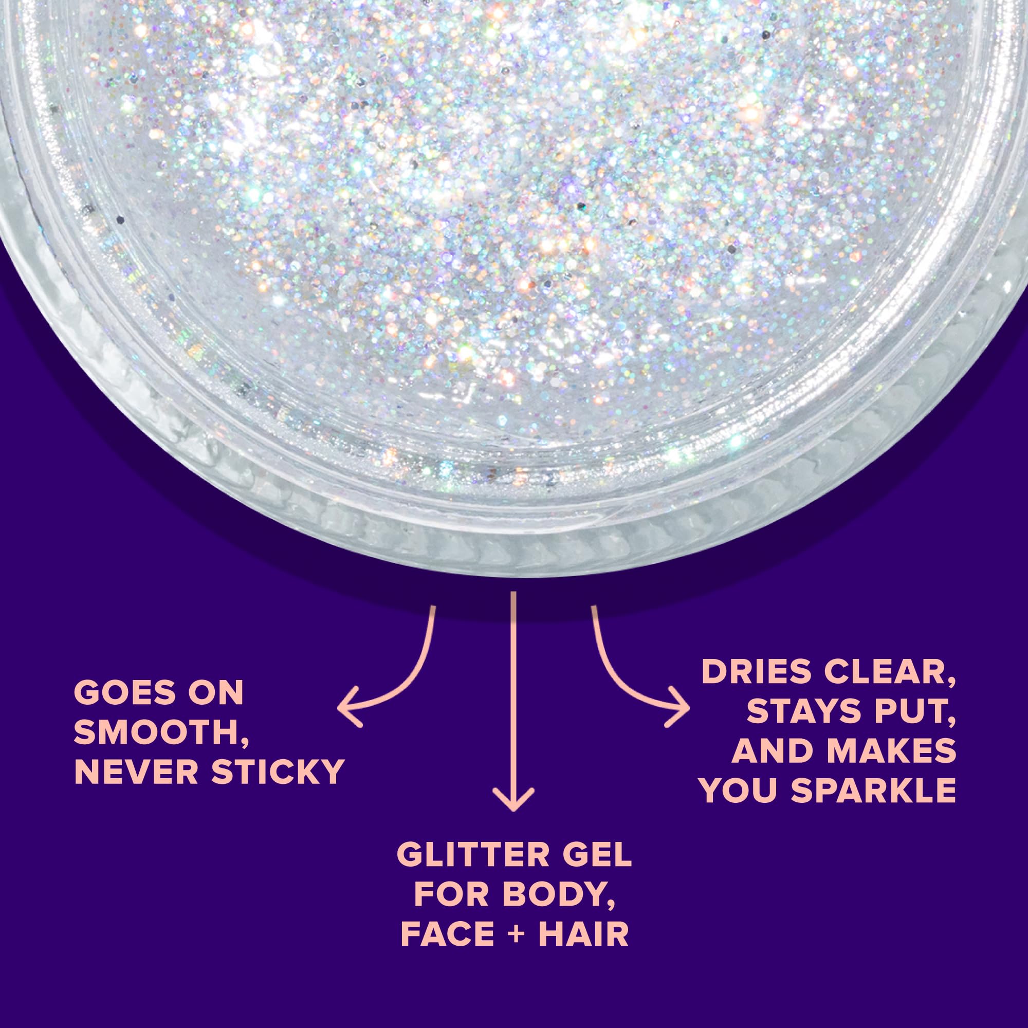 UNICORN SNOT Holographic Glitter Gel — Silver Disco, 1.7 oz (Vegan & Cruelty-Free)