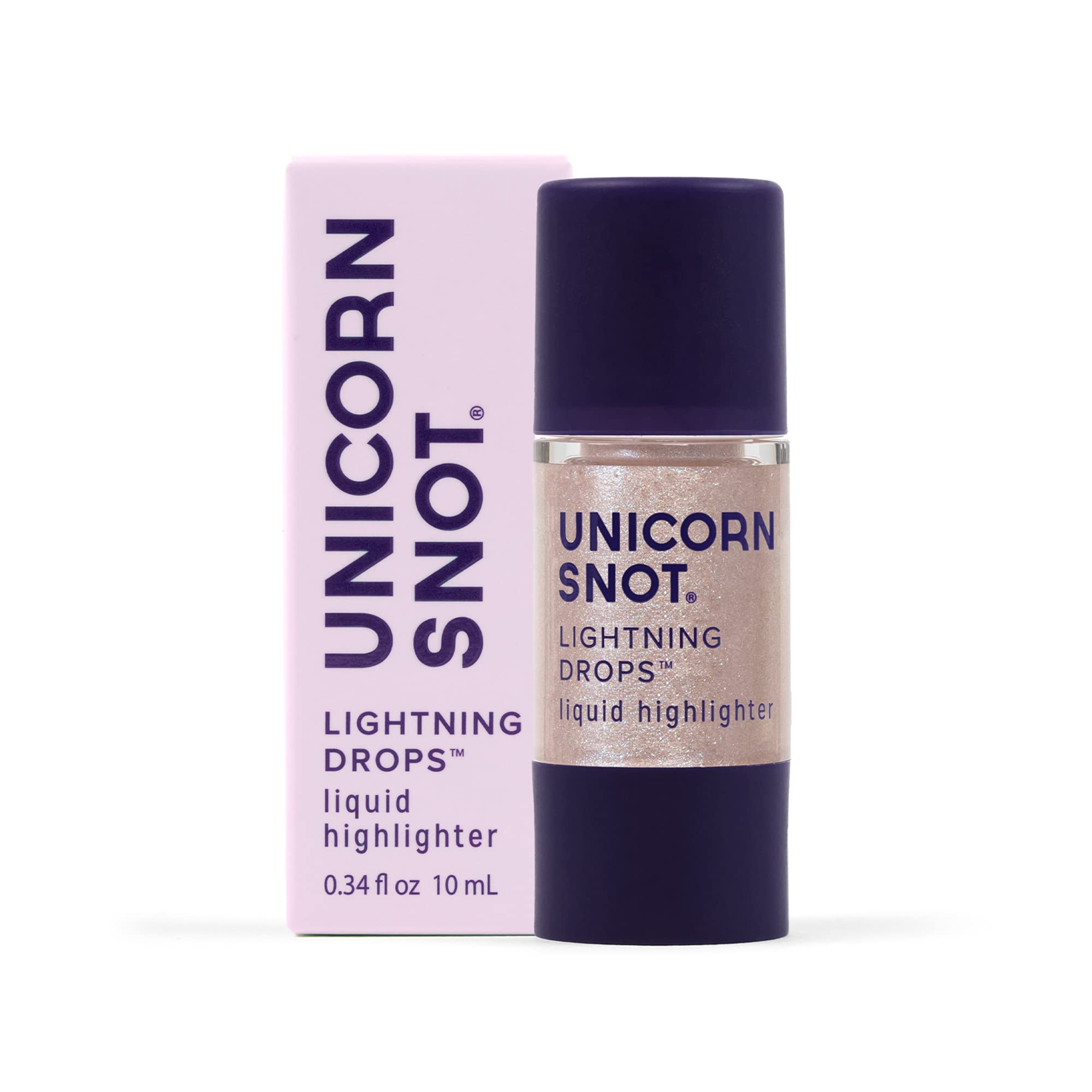 Unicorn Snot Lightning Drops Liquid Highlighter – Buildable Glow for Face & Body (Aqua Rose/Nymph) | Cruelty-Free