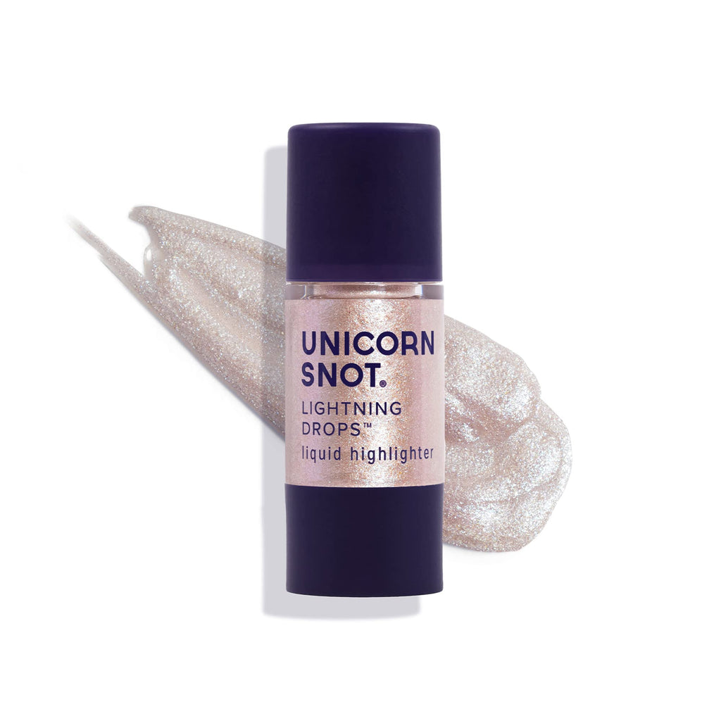 Unicorn Snot Lightning Drops Liquid Highlighter – Buildable Glow for Face & Body (Aqua Rose/Nymph) | Cruelty-Free