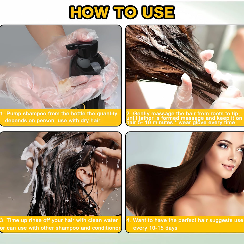 UniNestia Chestnut Brown Hair Dye Shampoo 3-in-1 – Quick Semi-Permanent Gray Coverage