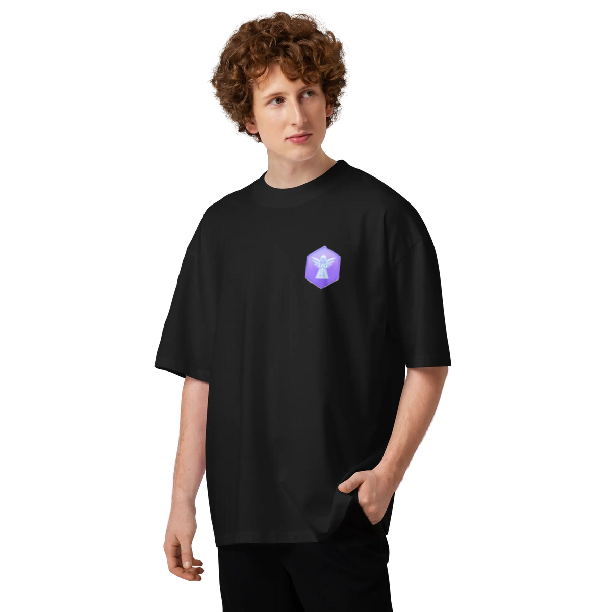 First Home of Peace Unisex organic oversized high neck t-shirt