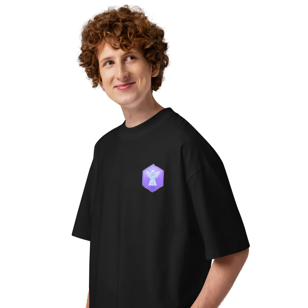 First Home of Peace Unisex organic oversized high neck t-shirt