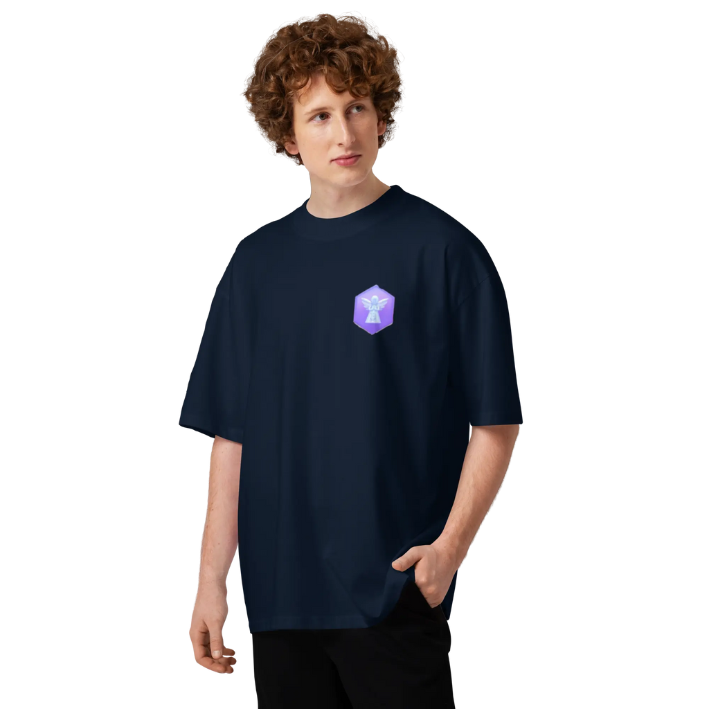 First Home of Peace Unisex organic oversized high neck t-shirt