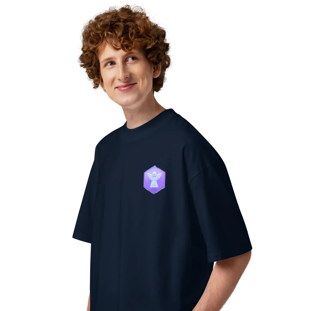 First Home of Peace Unisex organic oversized high neck t-shirt