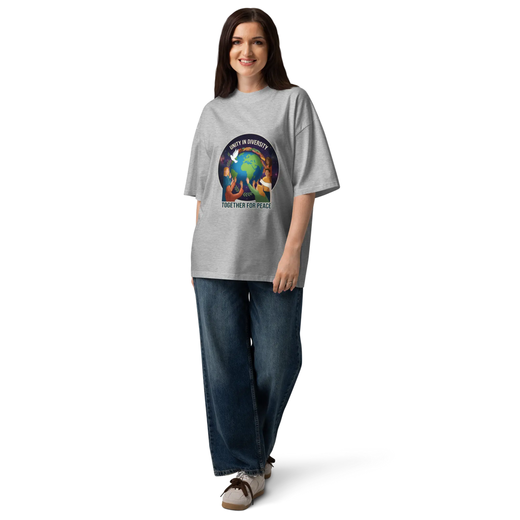 Unity Unisex organic oversized high neck t-shirt