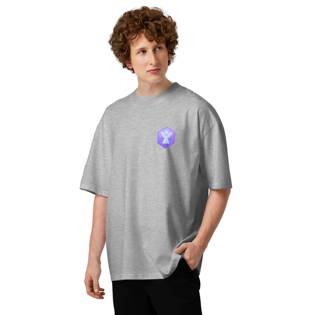 First Home of Peace Unisex organic oversized high neck t-shirt