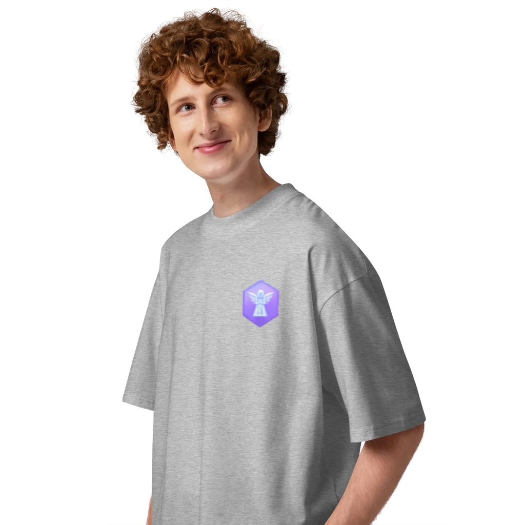 First Home of Peace Unisex organic oversized high neck t-shirt
