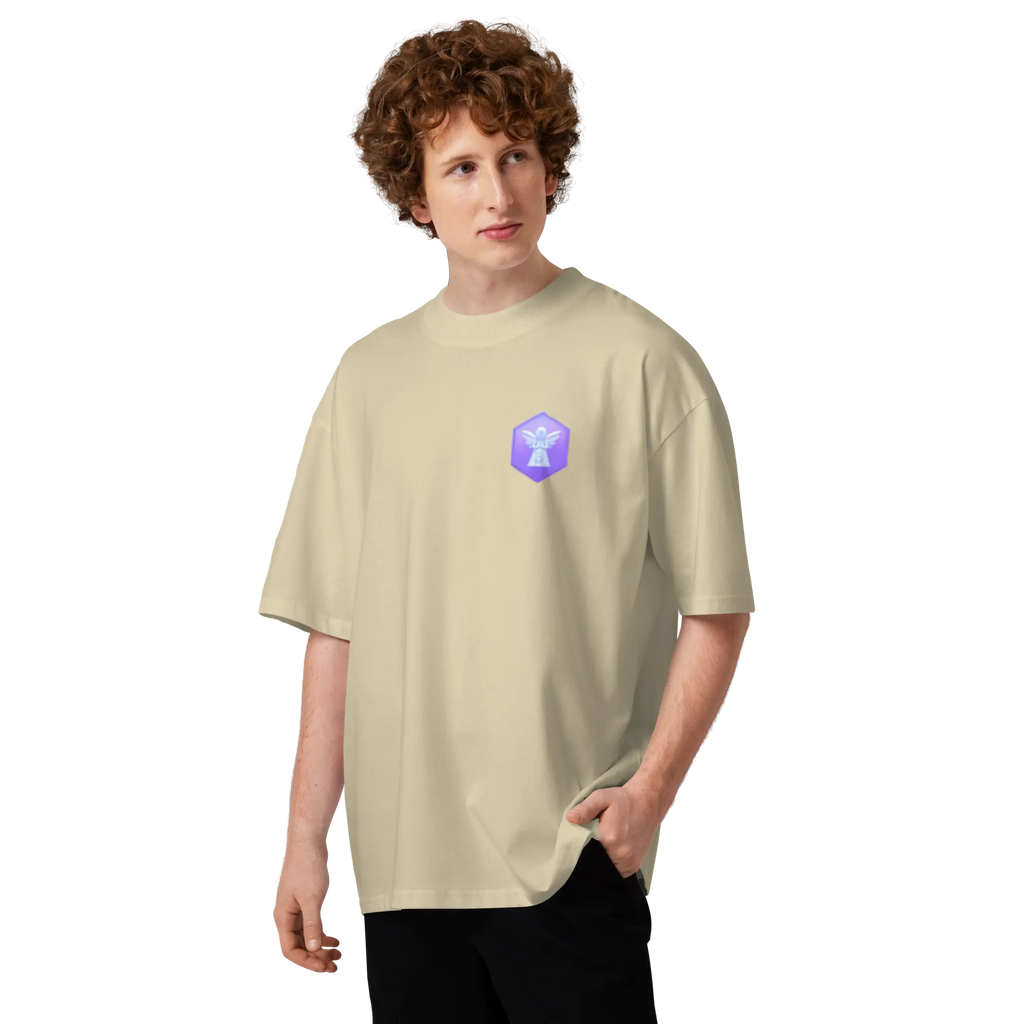 First Home of Peace Unisex organic oversized high neck t-shirt
