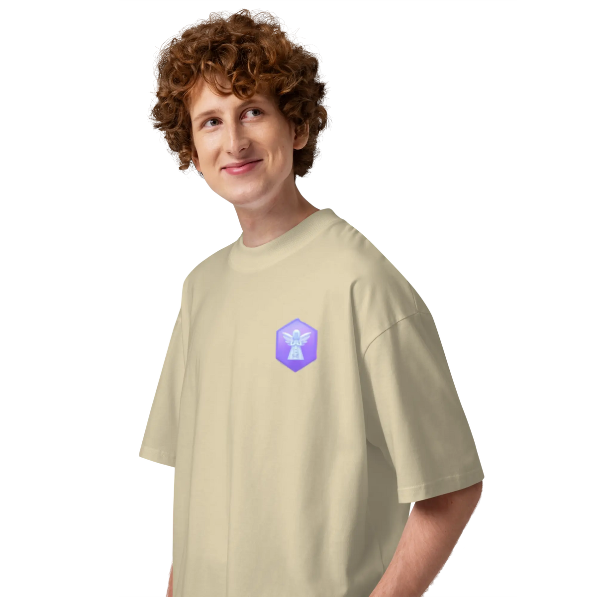 First Home of Peace Unisex organic oversized high neck t-shirt