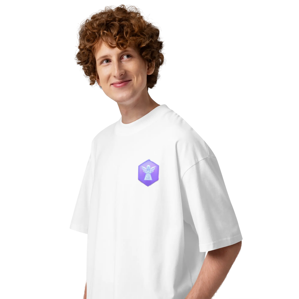 First Home of Peace Unisex organic oversized high neck t-shirt