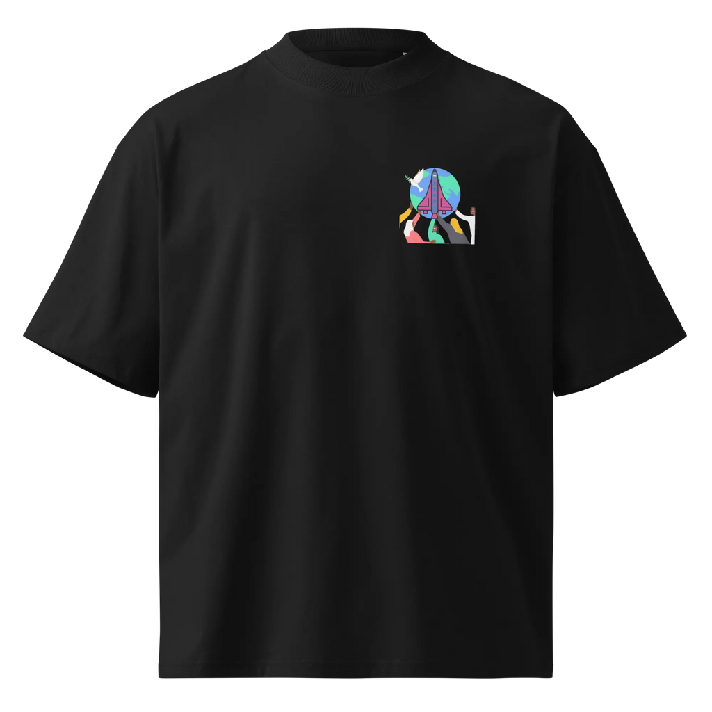 First Home Unisex organic oversized high neck t-shirt