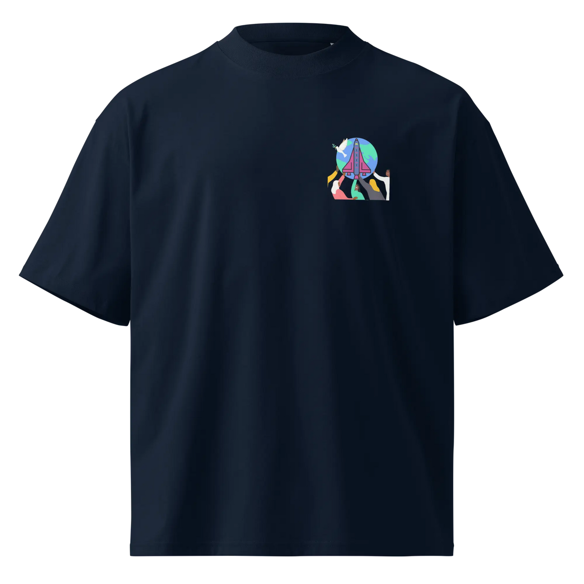 First Home Unisex organic oversized high neck t-shirt